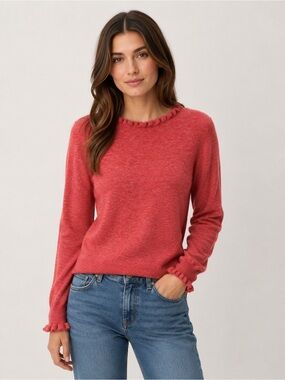 Sundance Wool/Cashmere Blend Aileen Ruffle Trim Sweater – PXS